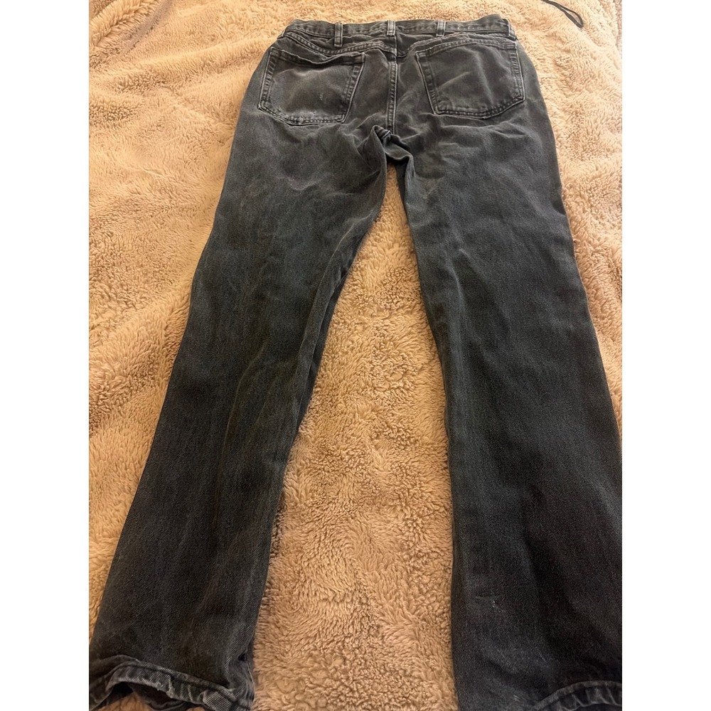 Rustler Regular Fit Straight Leg Black Denim Jeans 87619CB 34x32 Cotton Mens